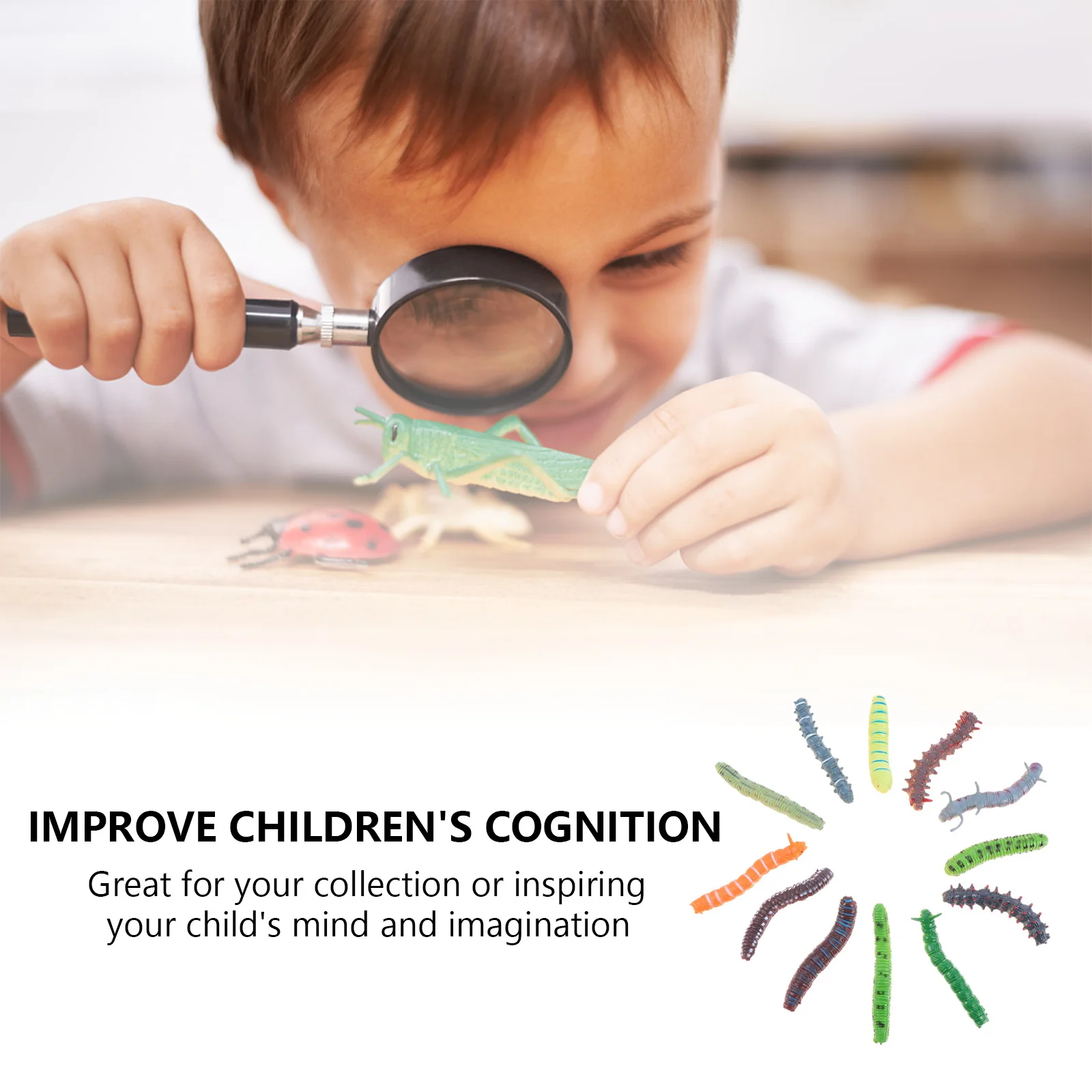 12 pcs Simulation Caterpillar Fake Crawling Insects Funny Prank For Halloween Party Gag Gift Trick Joke Scare Realistic