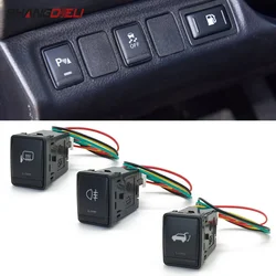 1Pcs Power on off DRL LED Light Push Button Seat Mirror Steering Wheel Heating Switch for Nissan Tiida Sylphy Qashqai X-TRAIL