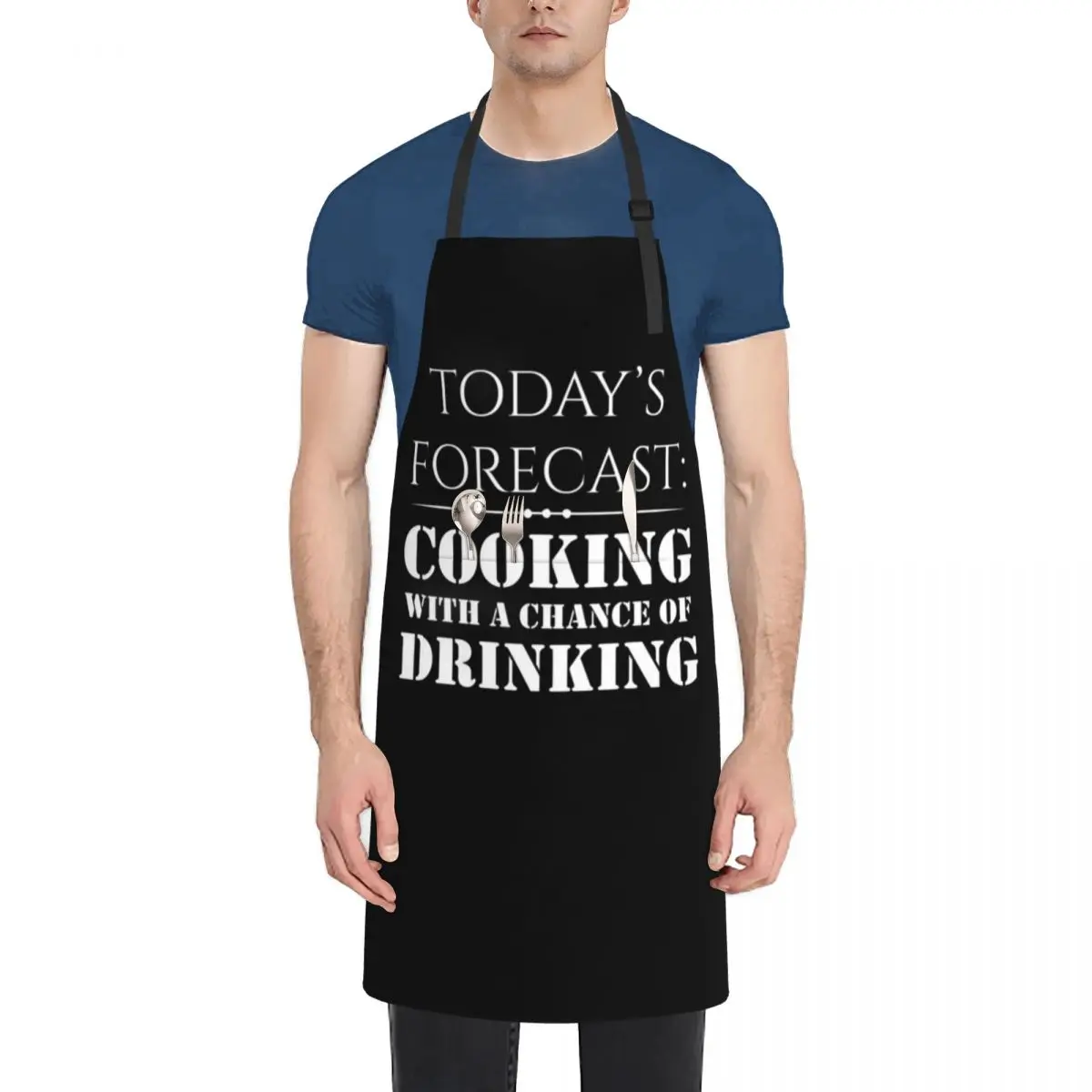 

Todays forecast Cooking with A Chance of Drinking, BBQ Gifts For Him Grilling Apron Kids Costume Waiter Women's Dress Apron