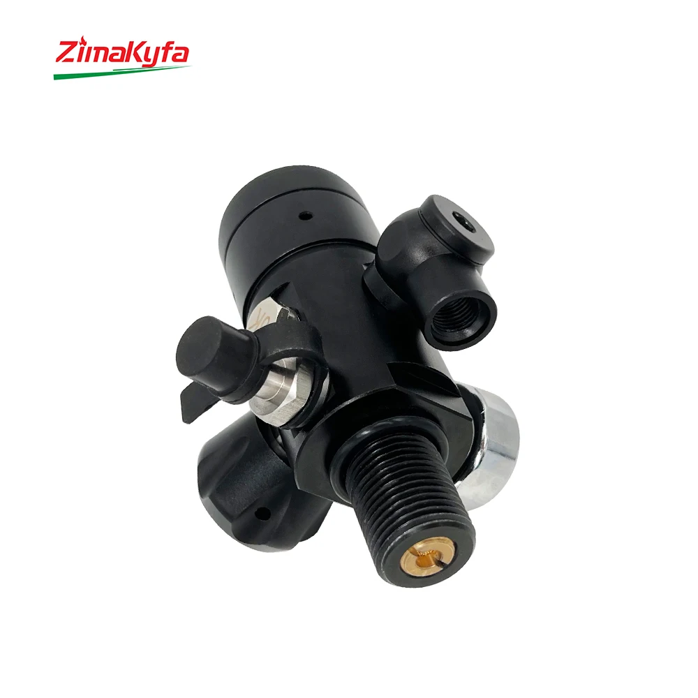 Refillable Rotatable 300bar Underwater Breathing Regulator for Scuba Tank Diving Bottle M18x1.5 Threads Device for Divers