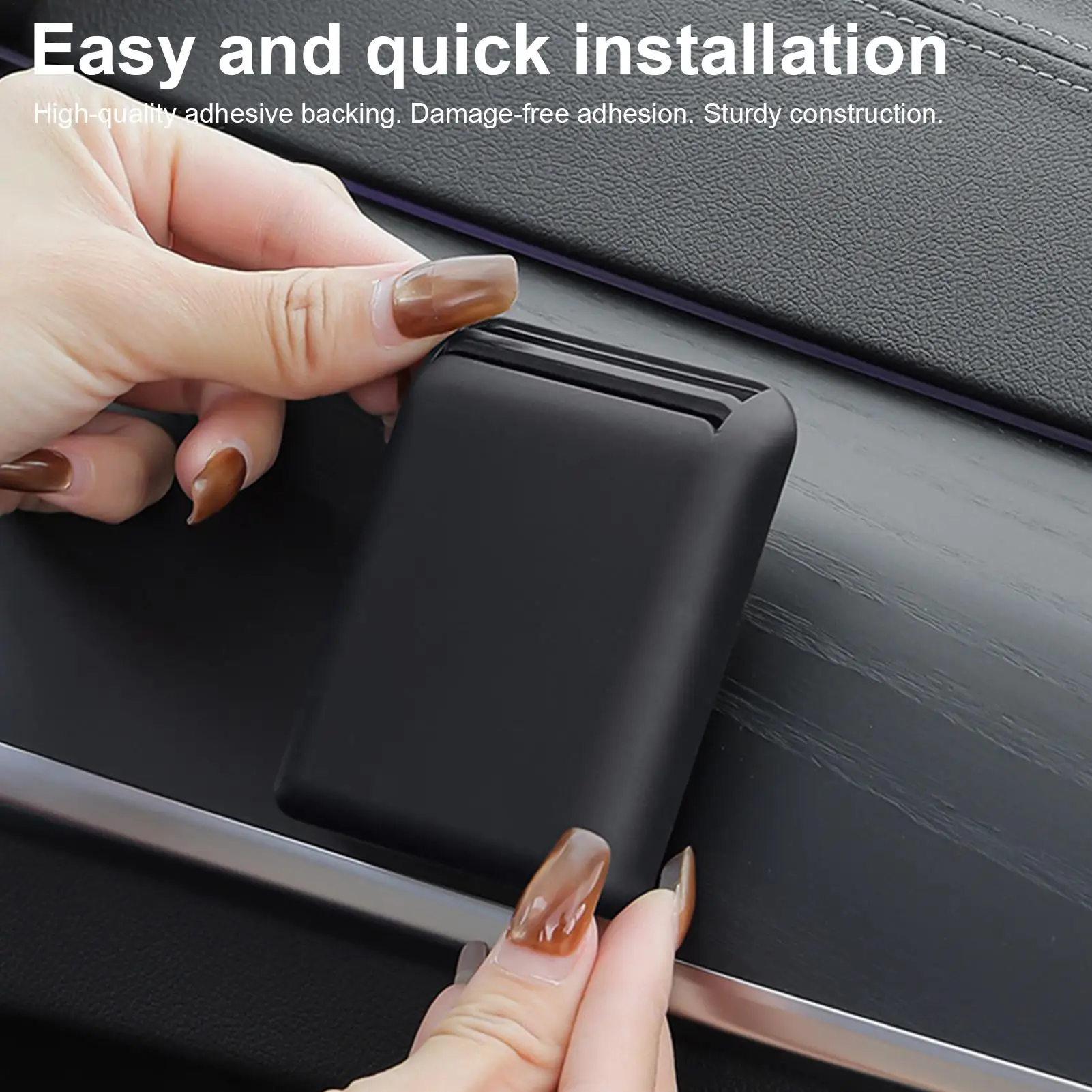 Car Card Organizer Adhesive Interior Receipt Storage Slot Registration Card Holder for Cars Sedans SUVs Trucks Pickups - view 5