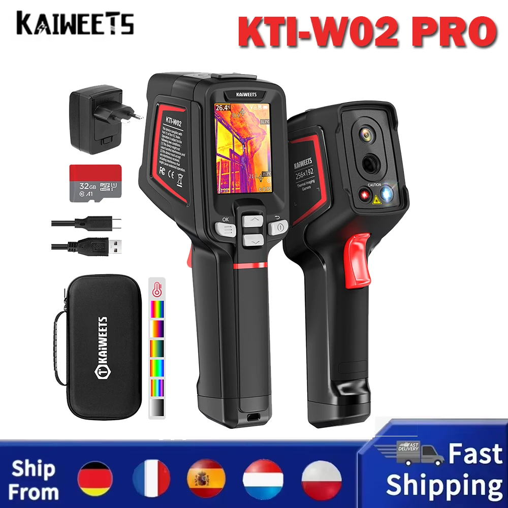 KAIWEETS KTI-W02 PRO Wärmebildkamera 256 x 192 Ultrahohe Auflösung -20 ℃   bis 550 ℃   Range