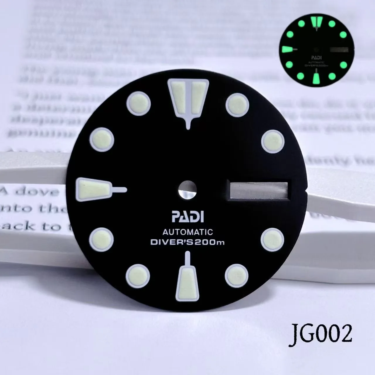 28.5MM green night light accessory adapted to 35/36 movement watch modification
