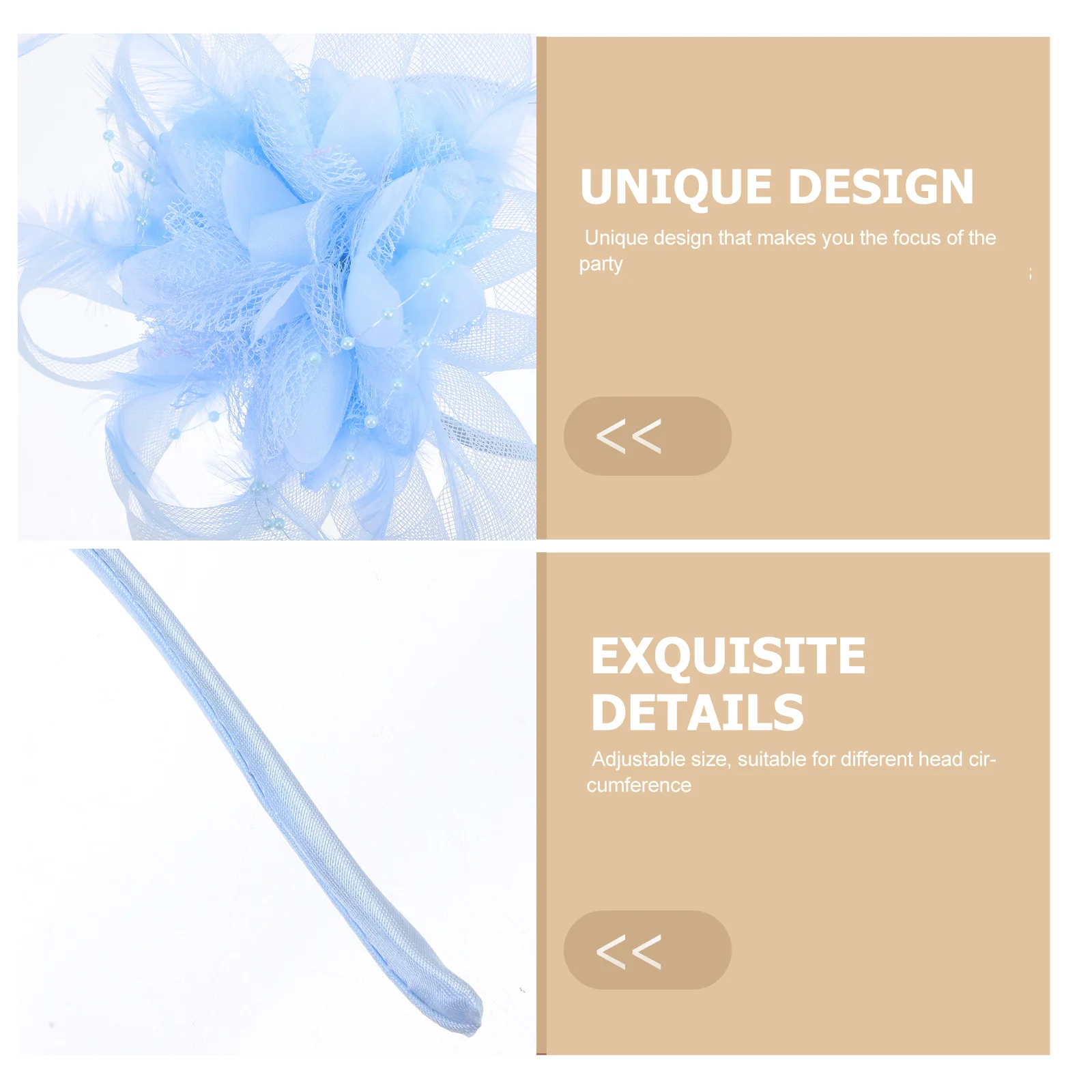 

Elegant Plume Fascinator Headpiece Mesh Hair Clip for Women Wedding Bridal Special Occasions Fascinator Headband