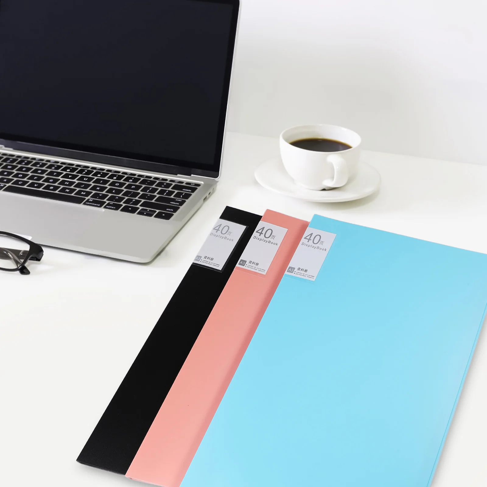 

3 pcs Portfolio Binder Plastic Sleeves Stylish Large Capacity Document Organizer Folder For School Office Artwork Presentation