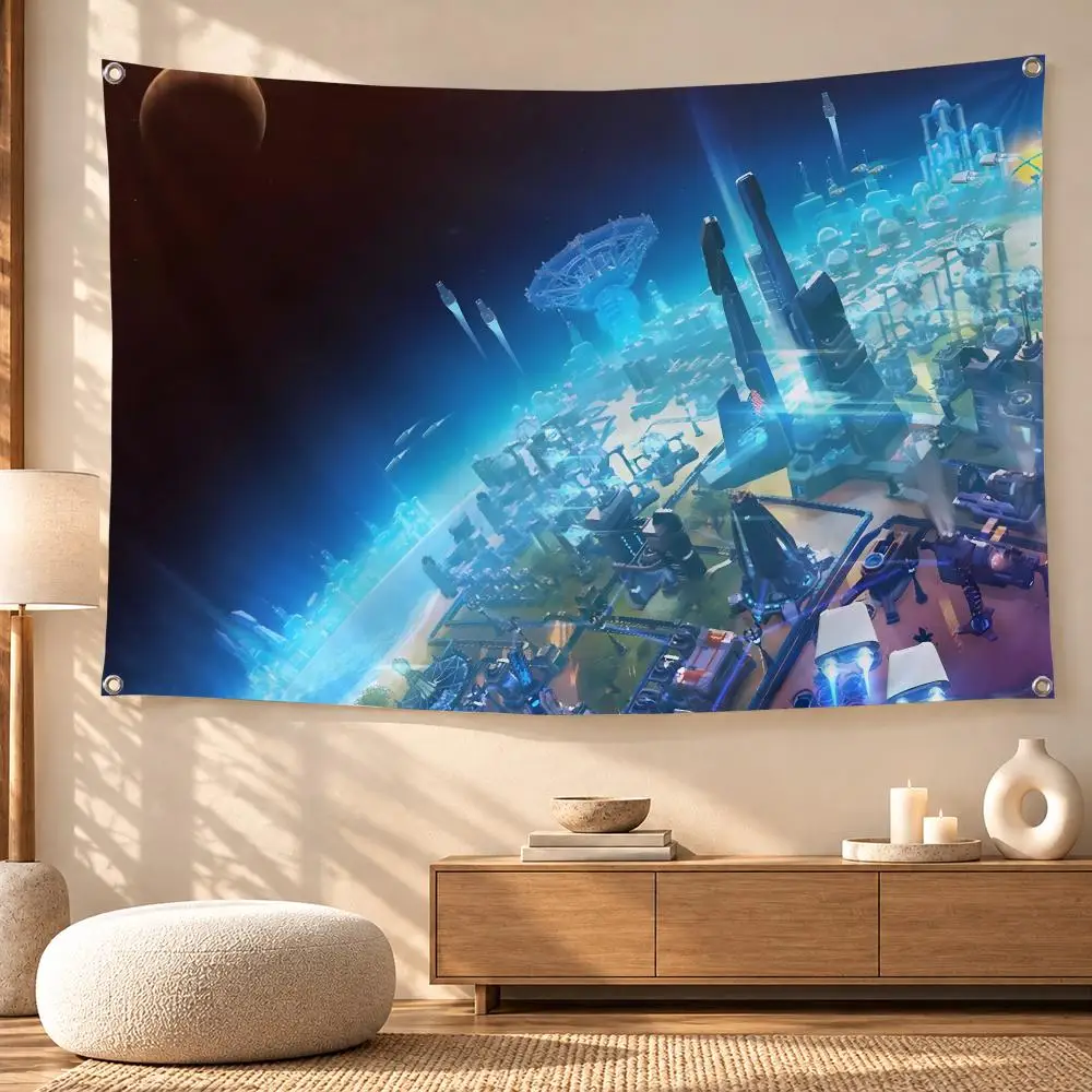 Dyson Sphere Program Space Strategy Flags Wall Hanging for Outdoor Camping, Family Celebrations & Garden Home Decor Gift