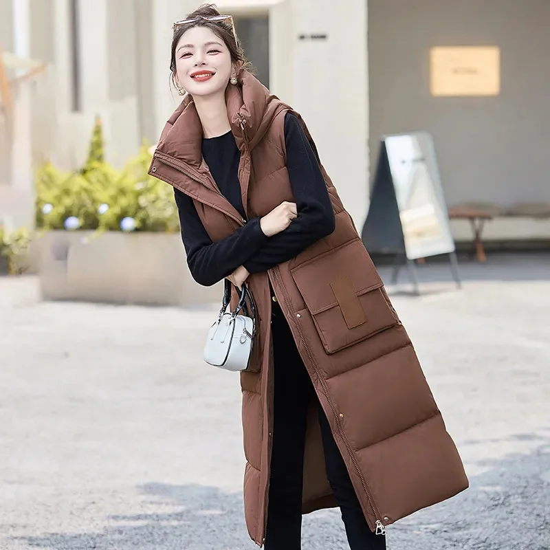 

Loose Fit Women's Vest Hot Sale Of The Season New Style Autumn Winter Hooded Cotton Duckling Sleeveless Korean Version Versatile