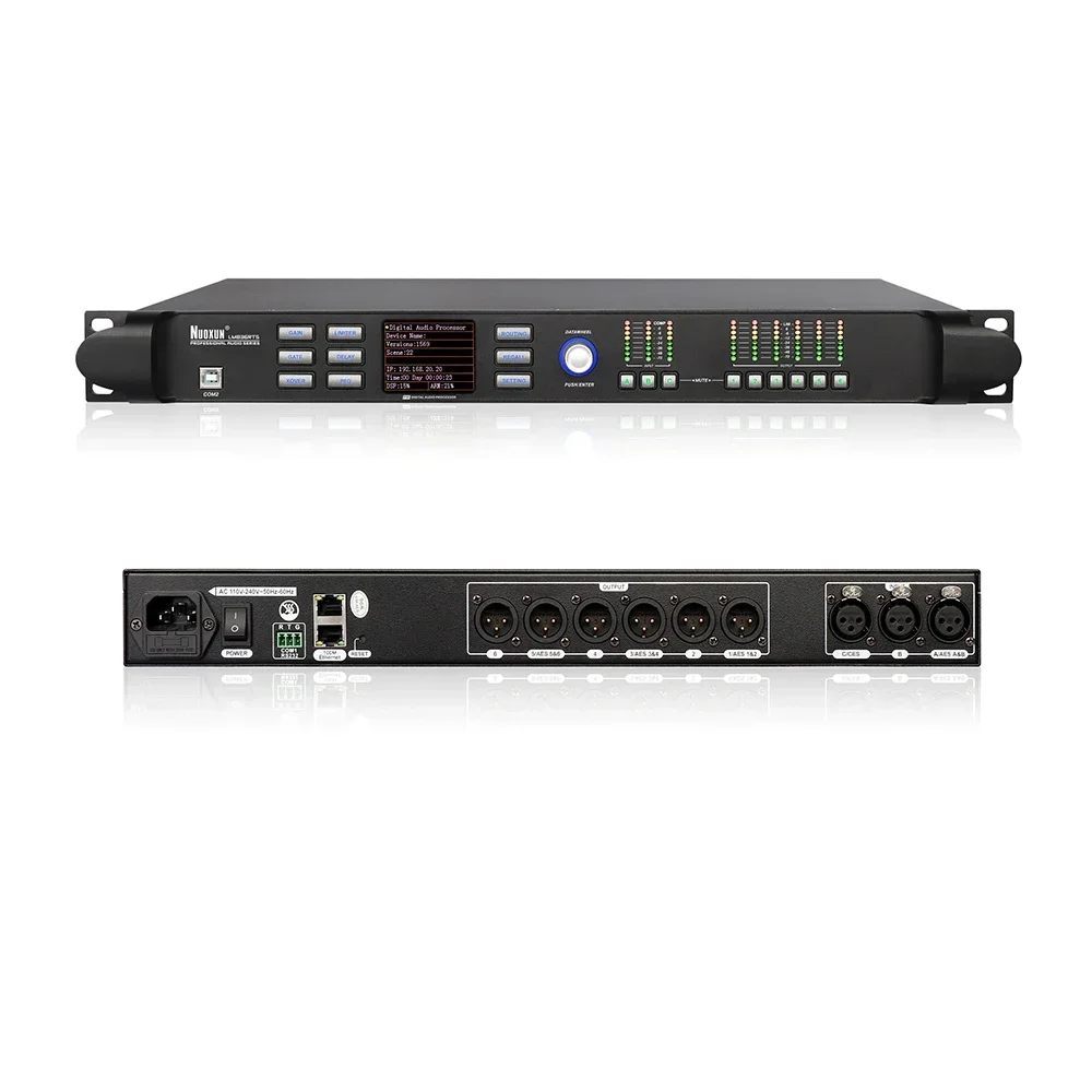 AES Input/Output 16 Band EQ FIR 3 Input 6 Output Digital Sound Processing Speaker Management DSP Audio Processor