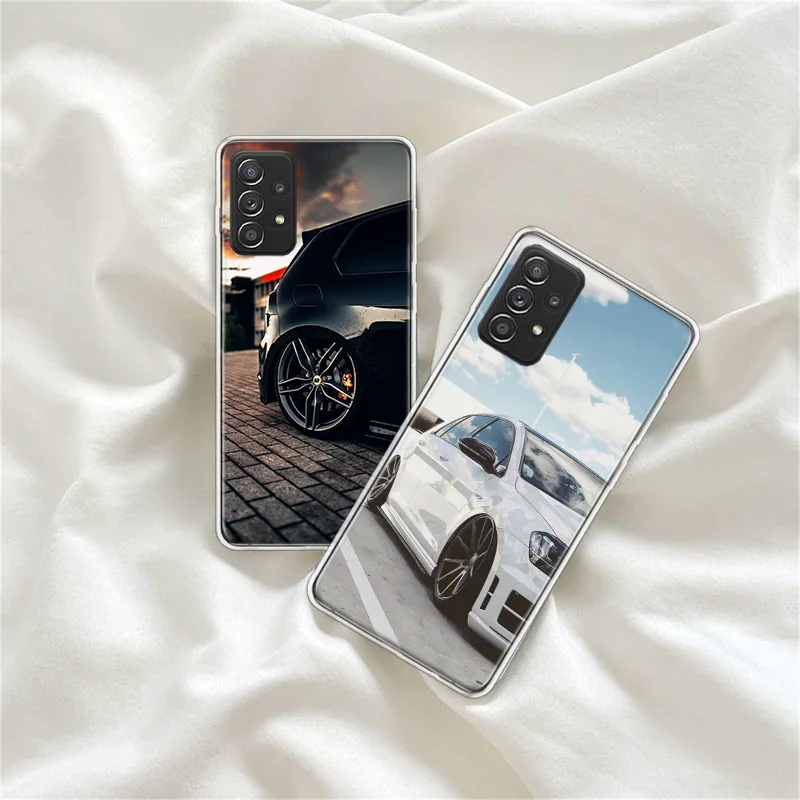 Sport Car Golf 7 Phone Case For Galaxy S23 S20 FE S21 Plus Samsung S24 S22 Ultra TPU Pattern S10 S10E S9 S8 Cover Soft Capa Shel