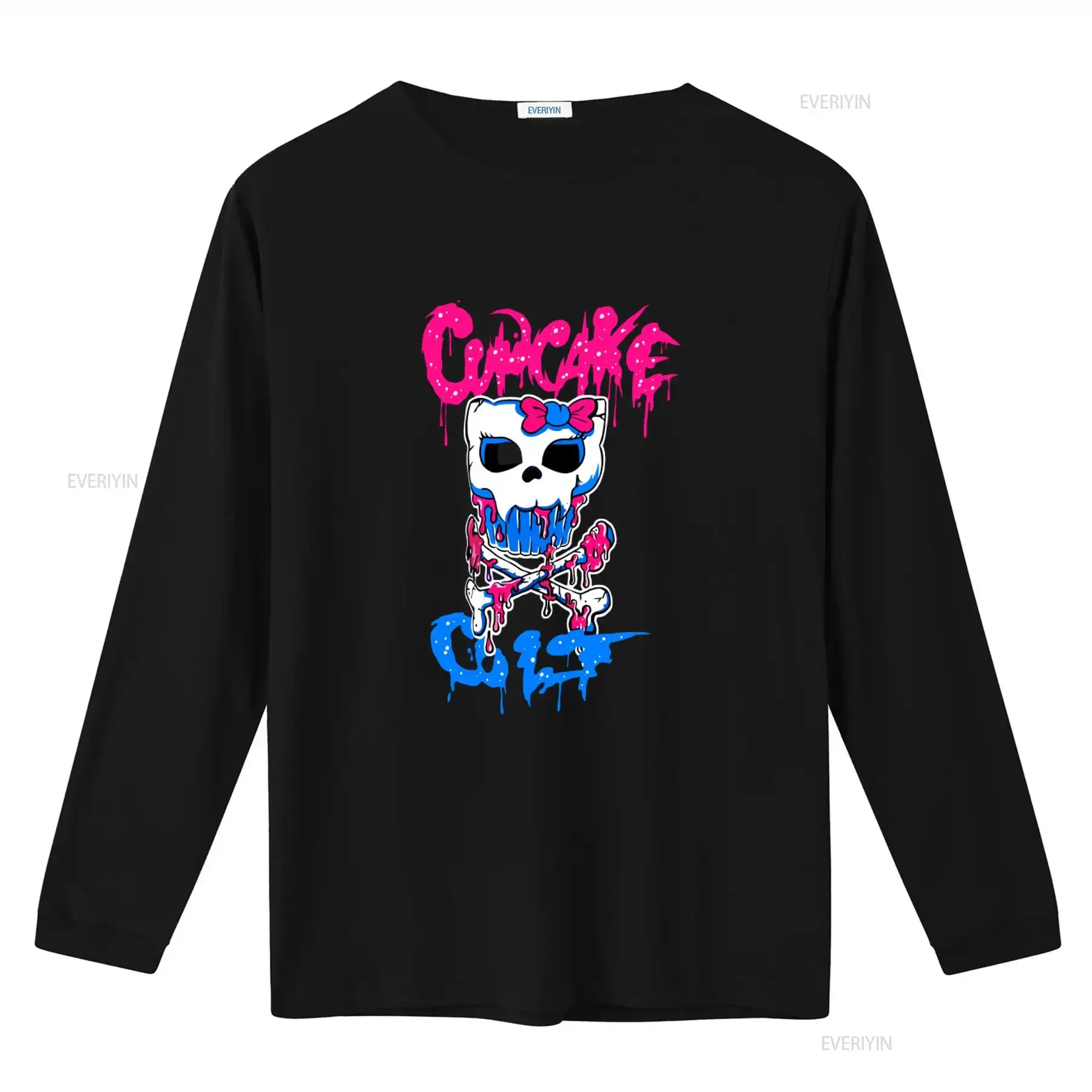 Cupcake Cult T Shirt Retro Halloween Skull Crossbones 90s Style Spooky Fun  vintage Washed Versatile Unisex Comfortable homme