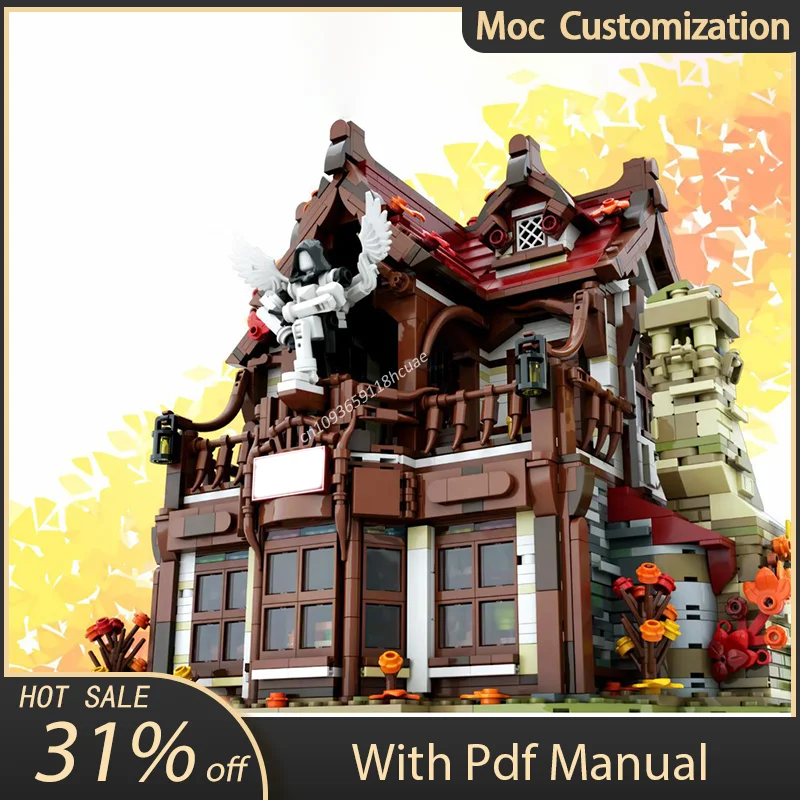 3799 stücke Moc Andwraith der Bäckerei Mittelalterliche Modulare Architektur Schloss Bausteine Kreativität Montage Ziegel Spielzeug Kind DIY Geschenk