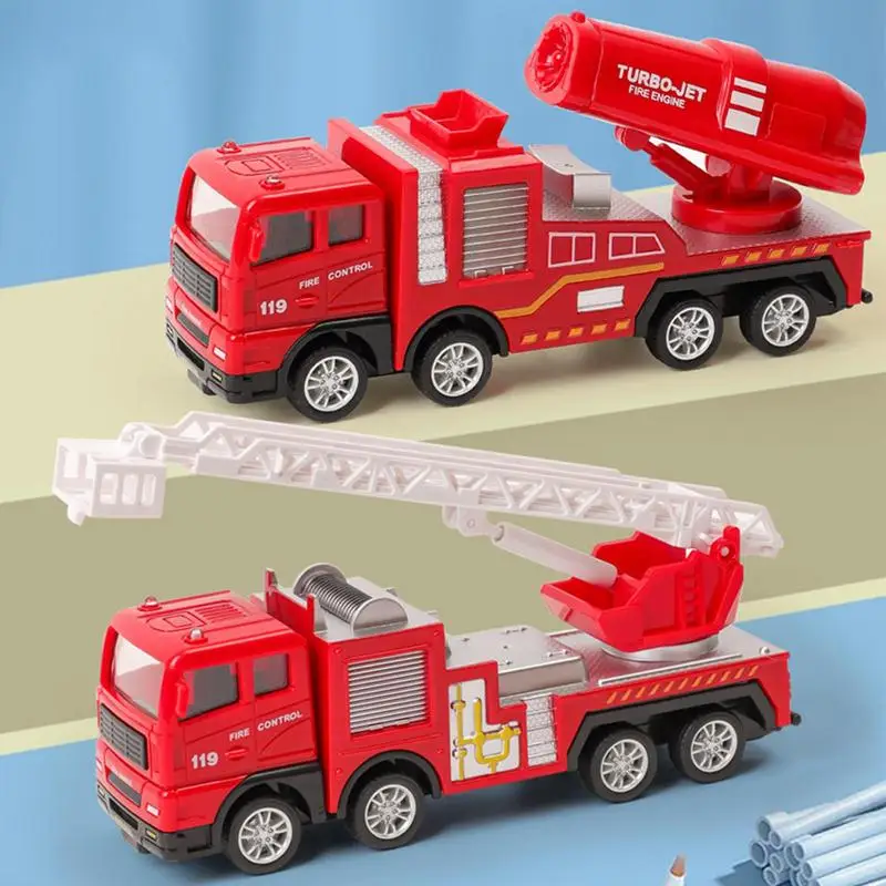 Diecast Simulation Firetrucks Toy Mini Cars Model Vehicle Fire Fight Truck Educational Toy Fire Rescue Vehicle Car Toy For Kids