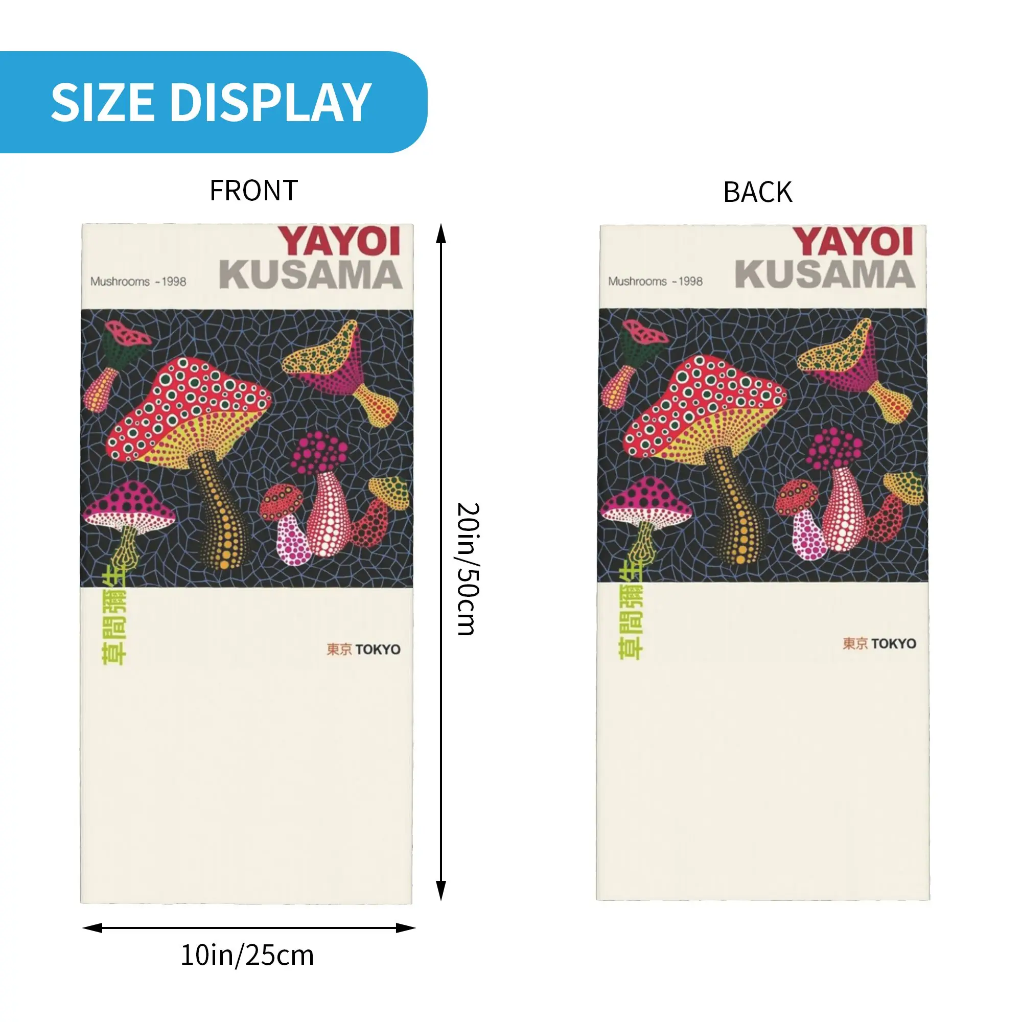 Yayoi Kusama Pop Pumpkin Classic Artists Bandana Neck Gaiter Ski Cycling Women Men Wrap Scarf Balaclava Warmer Face Scarf Cover