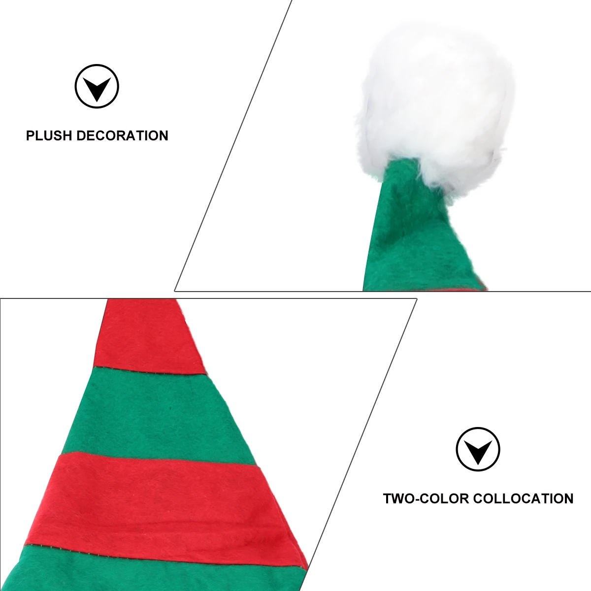 

Christmas Hat Decorative Accessories Lightweight Comfortable For Parties Adorable Kids Cloth Art Xmas Sprite Dress Up Costume