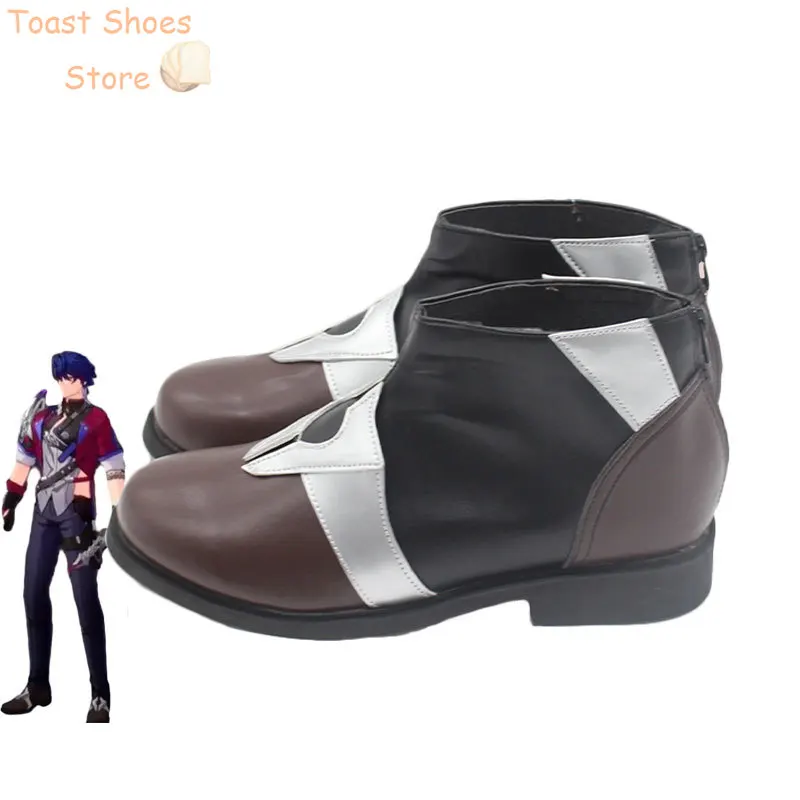 Game Honkai Star Rail Sampo Koski Cosplay Shoes PU Leather Shoes Halloween Party Boots Cosplay Prop Costume Prop