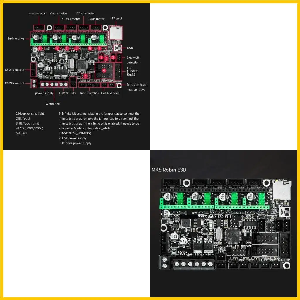 

MKS Robin 32 -битная плата управления TS35 Экран для ENDER3 CR10 -принтер запасные детали модуль принтера модуль
