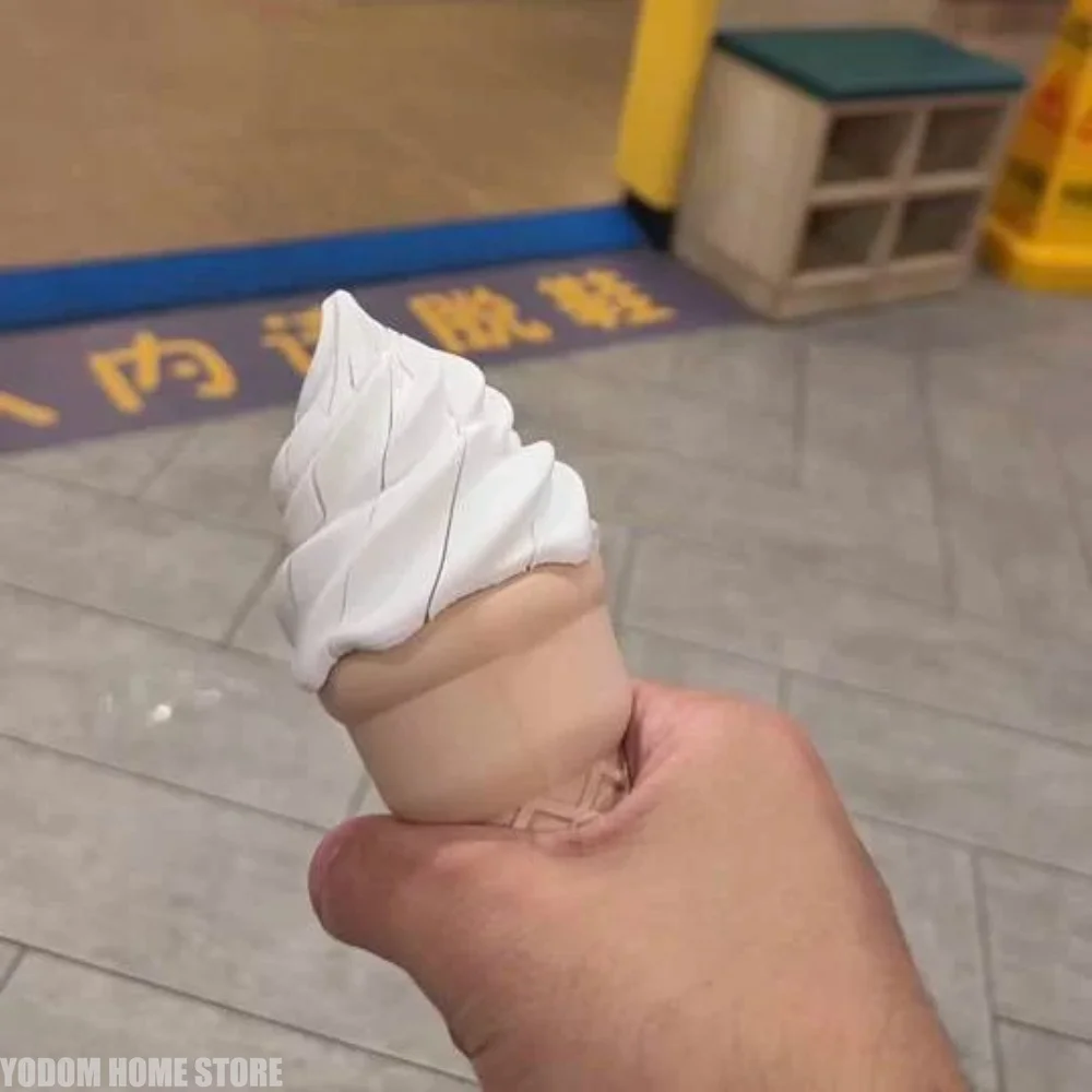 3D Printed Retractable Ice Cream Sword Prank Prop, Cute Decor Ornament for Desk & Home, Novelty Gift for Friends