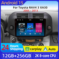 Android 15 car radio For Toyota RAV4 3 XA30 2005 - 2013 Multimedia GPS Video Auto radio Navigation Stereo Radio 5G DVD BT 4GWIFI