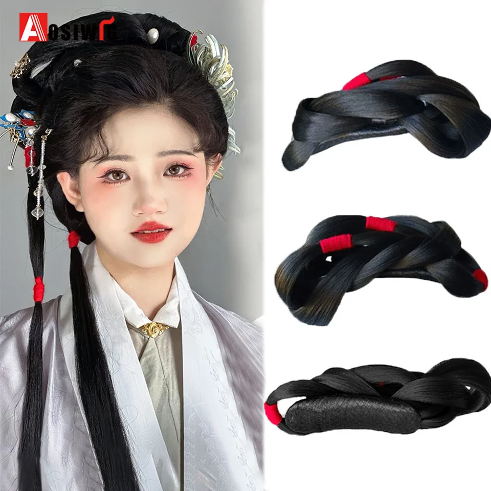 AOSISynthetic Hanfu wig bag integrated full hair lazy bun Daiyu Ming Song made Qing Han female styling ancient style cushion Bun