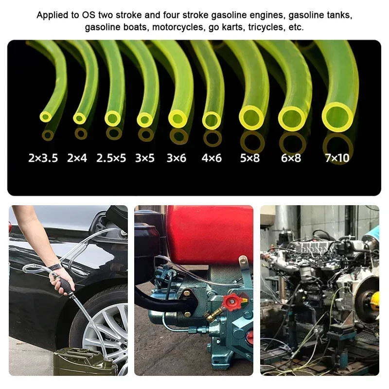 Small Engine Tube Petrol Pipe for Trimmer Chainsaw Blower Line Tool 1~20m Fuel Line Hose 2x3.5/2.5x5/3x5/3x6/4x6/5x8/6x8/7x10mm