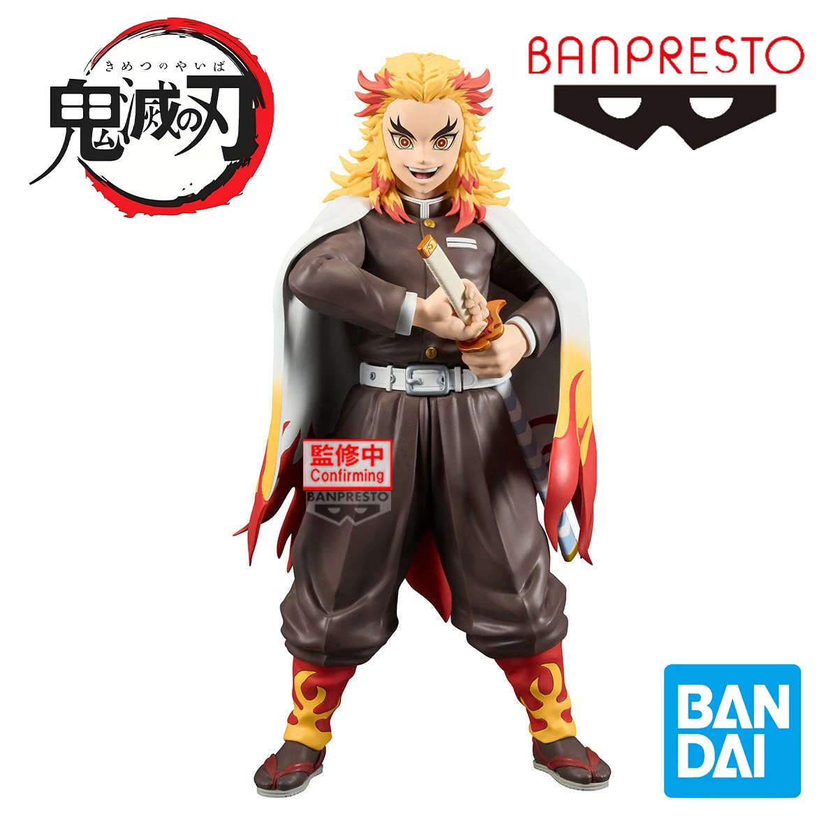 

In Stock Original BANDAI BANPRESTO Prepainted Grandista Kimetsu No Yaiba Rengoku Kyoujurou Anime Figure Garage Kit Model Gift