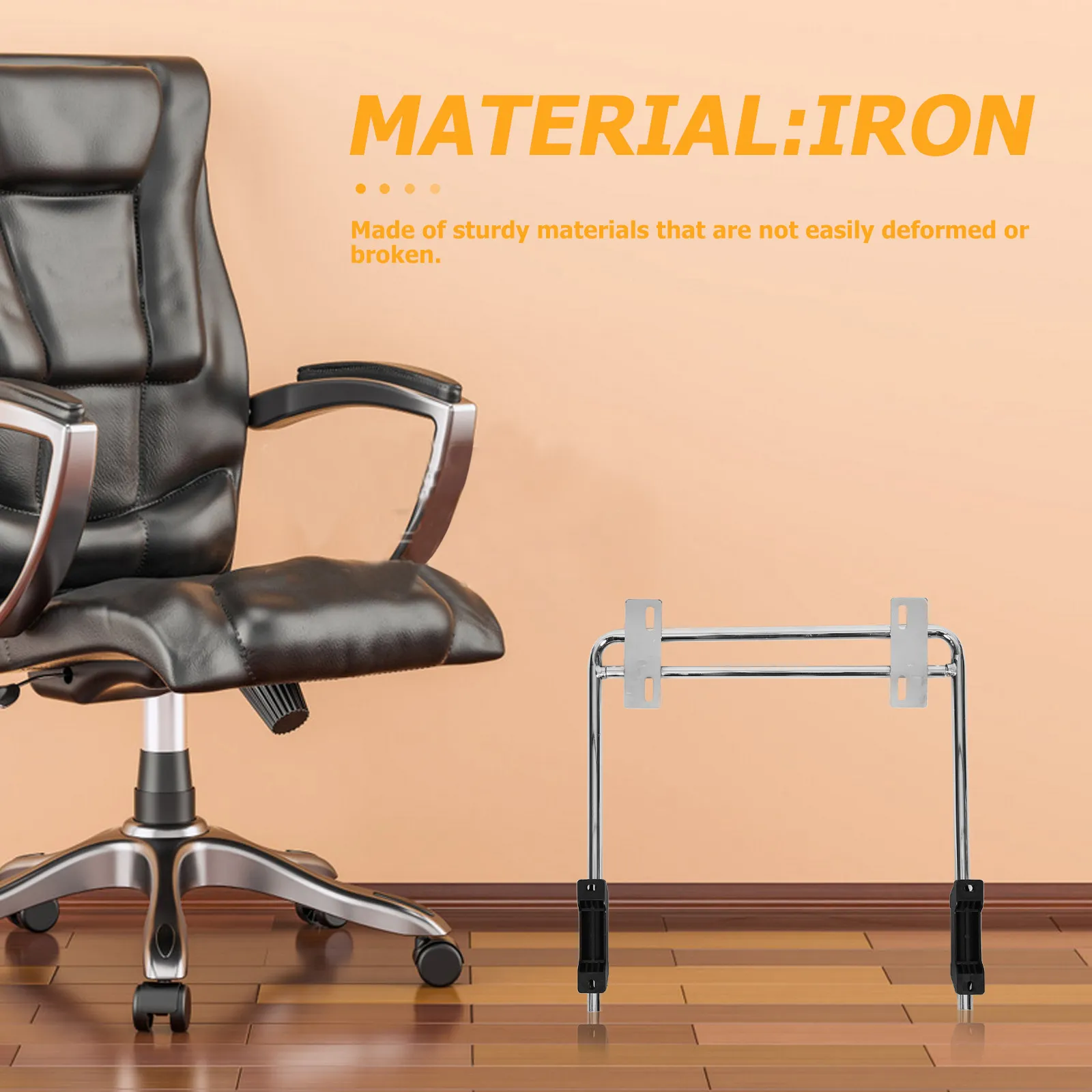 Daily Use Retractable Iron Footrest Chair Foot Pad Office Chair Accessory Comfortable Leg Rest for Home Office