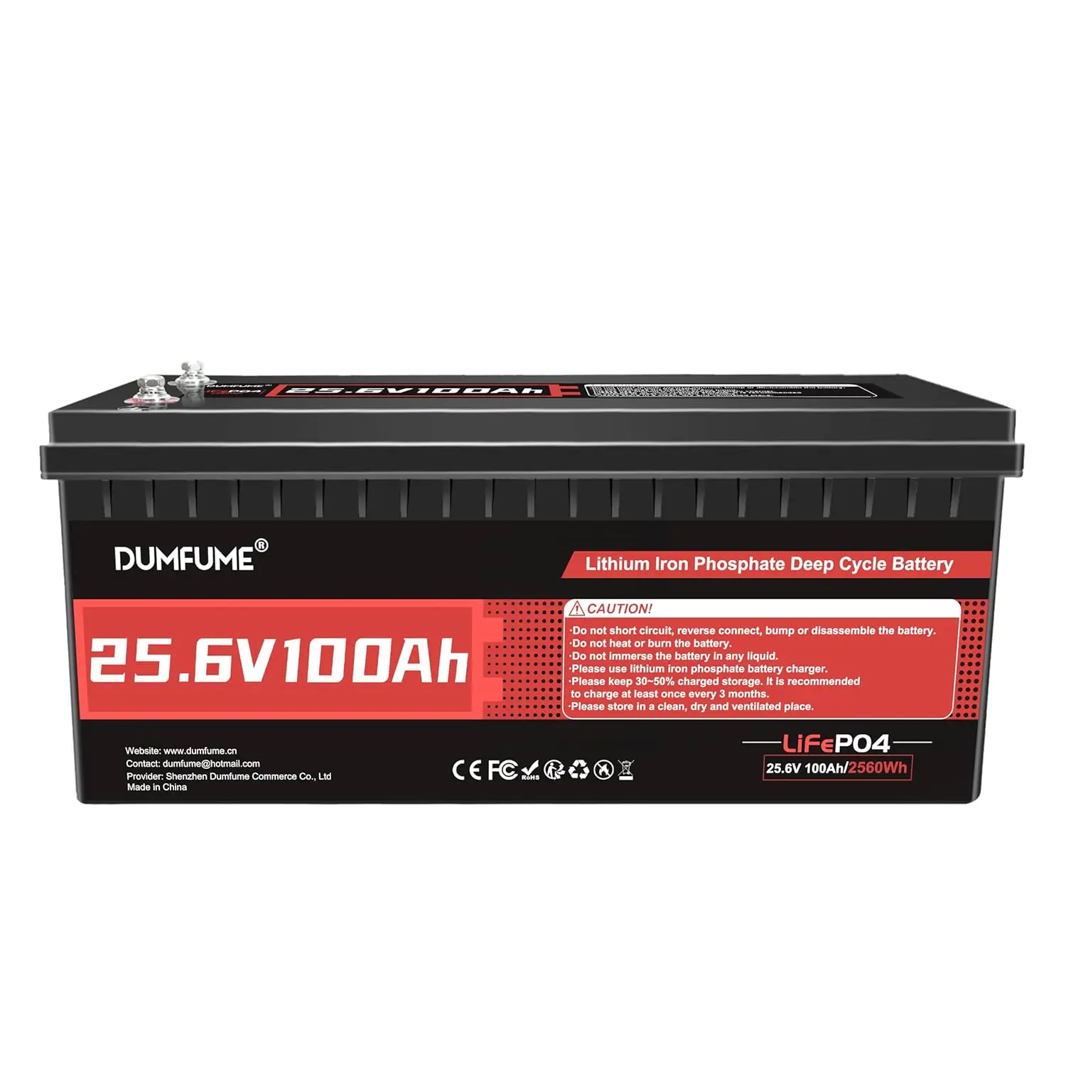 

24V 100Ah LiFePO4 Deep Cycle Lithium Battery,15000 Cycles,Built-in 100A BMS,Ideal for Solar, RV & Off-Grid Power Systems, Custom