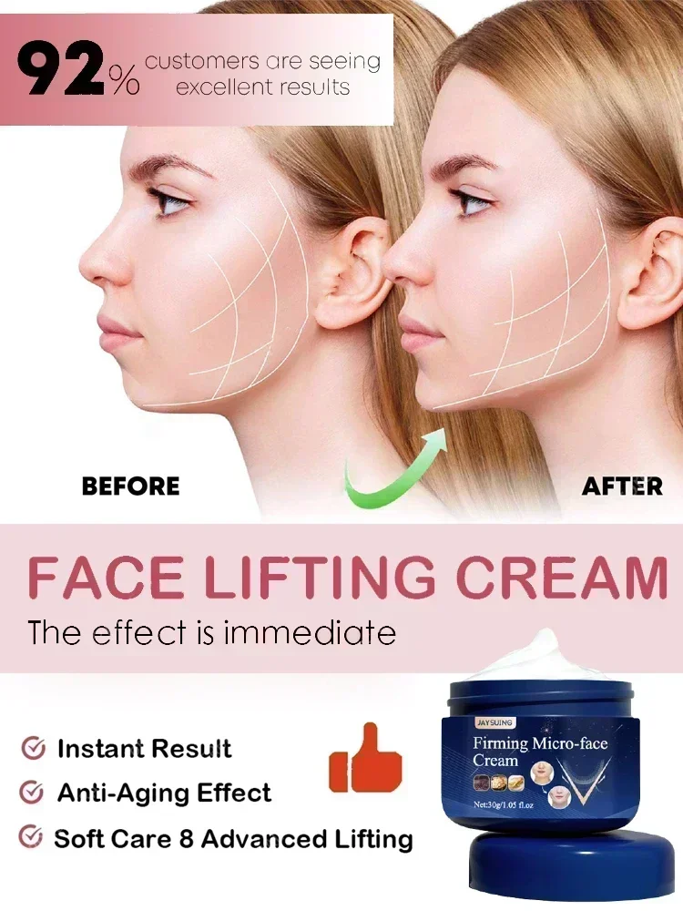 Firming Face-lift Slimming Cream V-Shape Slimming Removal Masseter Muscle Double Chin Face Fat Burning Anti-aging Products 30g