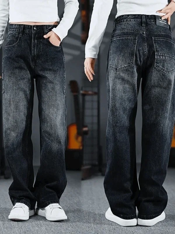 

American Sle Men's Jeans Spring New Arrival Casual Vintage Waed Straight Leg Pants Versatile Comfortable Wear Resistant