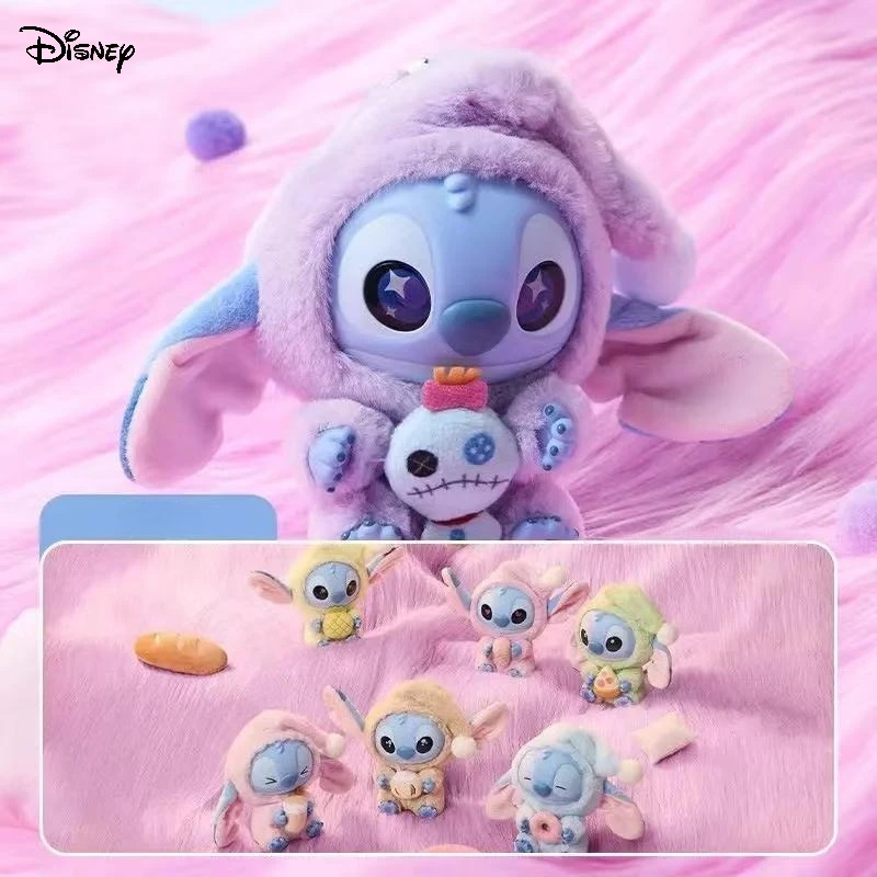 

Новый стиль Disney Stitch Blind Box Pack Bedtime Snack Series виниловый кулон Милая кукла Mystery Box плюшевая кукла подарок-сюрприз