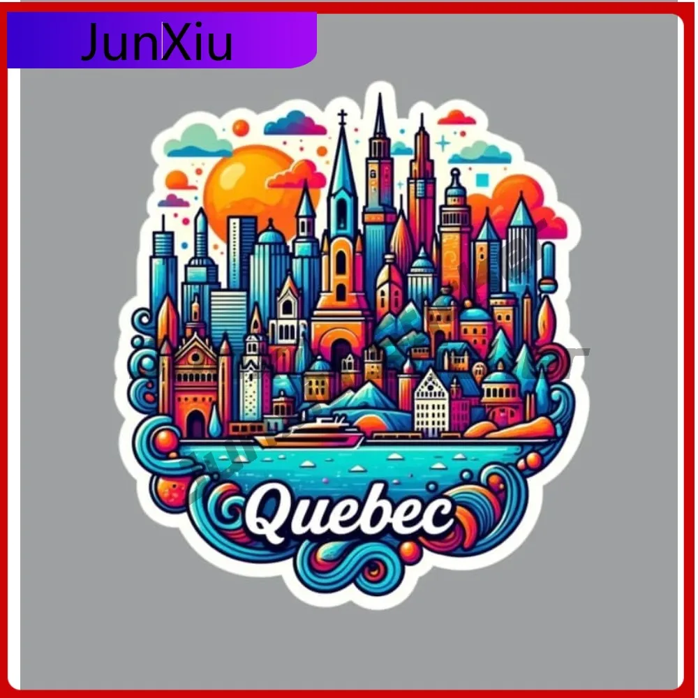 

Quebec City Canada Sticker Suv Decals Motorcycle Stickers Funny Decoration Wall Fridge Or Laptop Truck Pickup Camper Refit Car