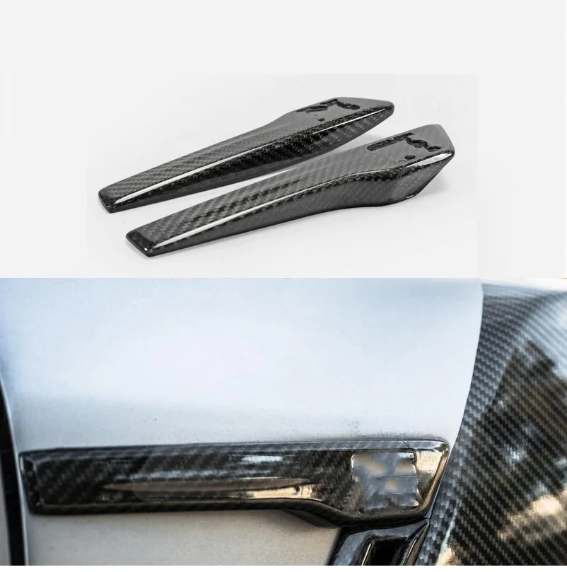 

Car Accessories For GTR R35 2017 MY17 Carbon Fiber OEM Front Fender Logo Emblem Replacement Glossy Fibre Garnish Trim
