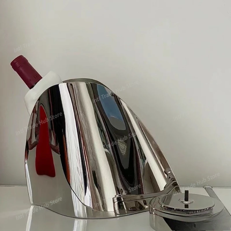Luxury Mirror Stainless Steel Ice Bucket Vase, Metal Champagne Bucket, Suitable for Bar, Family, Restaurant, Party Decoration