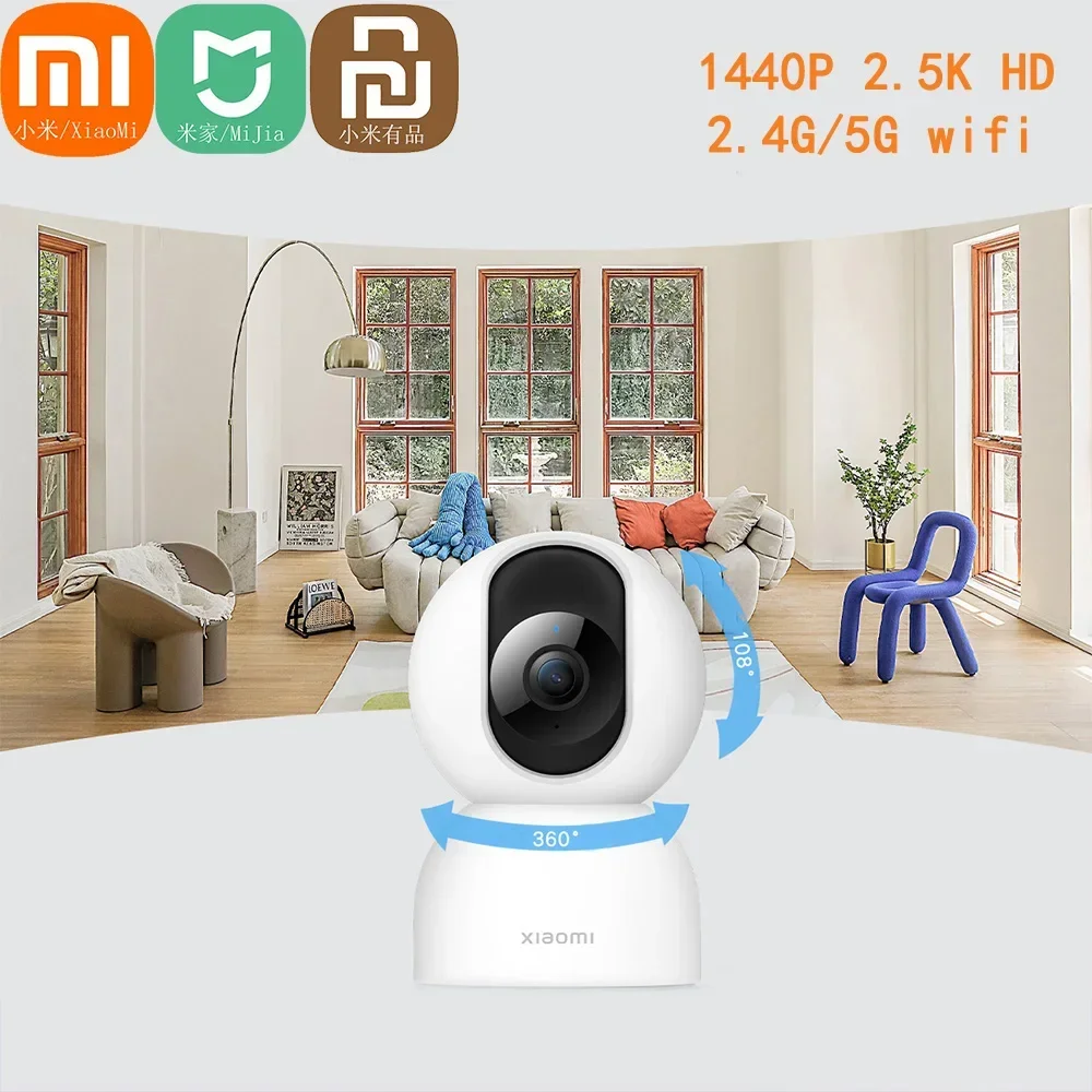 

Xiaomi Mijia 360° ° Умная камера 2 PTZ 1440P 2,5 К двухчастотная 2,4 ГГц 5 ГГц Wi-Fi IP веб-камера детский монитор безопасности для приложения MiHome