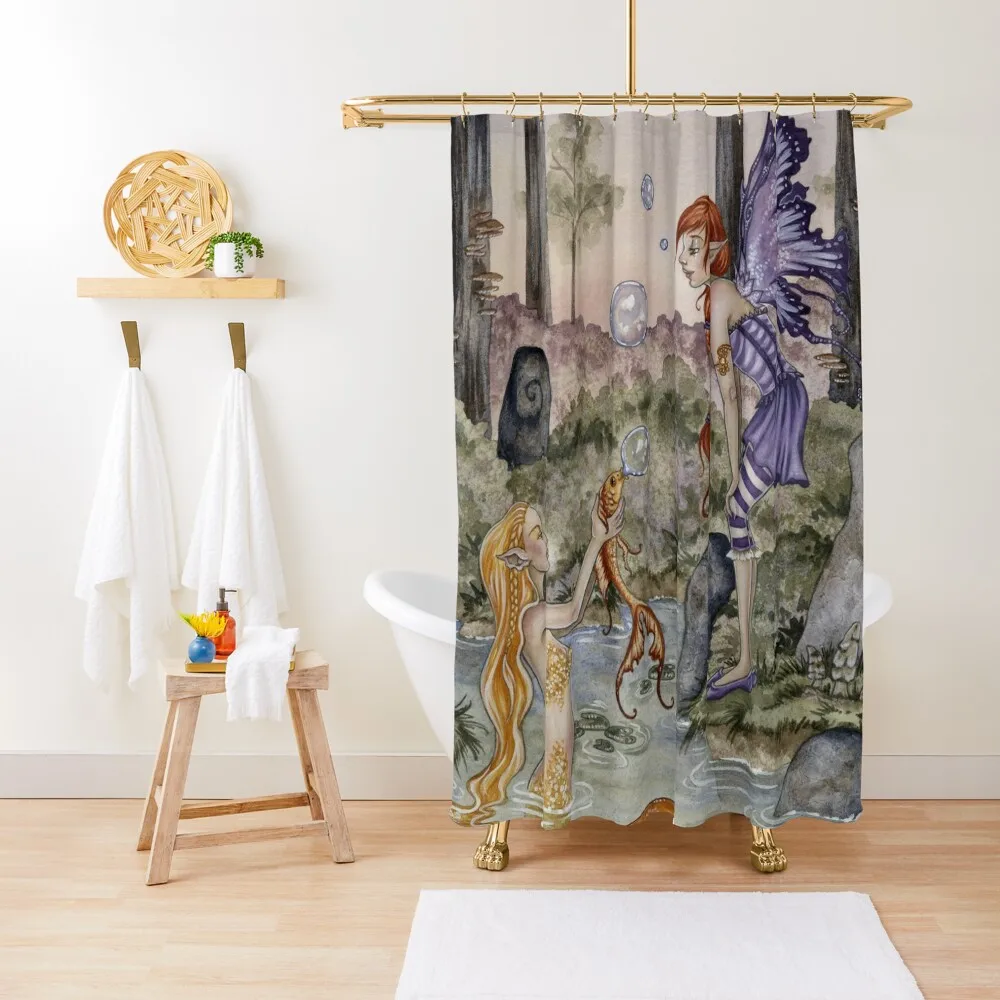 

The Wishing Fish Shower Curtain Waterproof Bathroom Shower For Set Luxury And Curtain