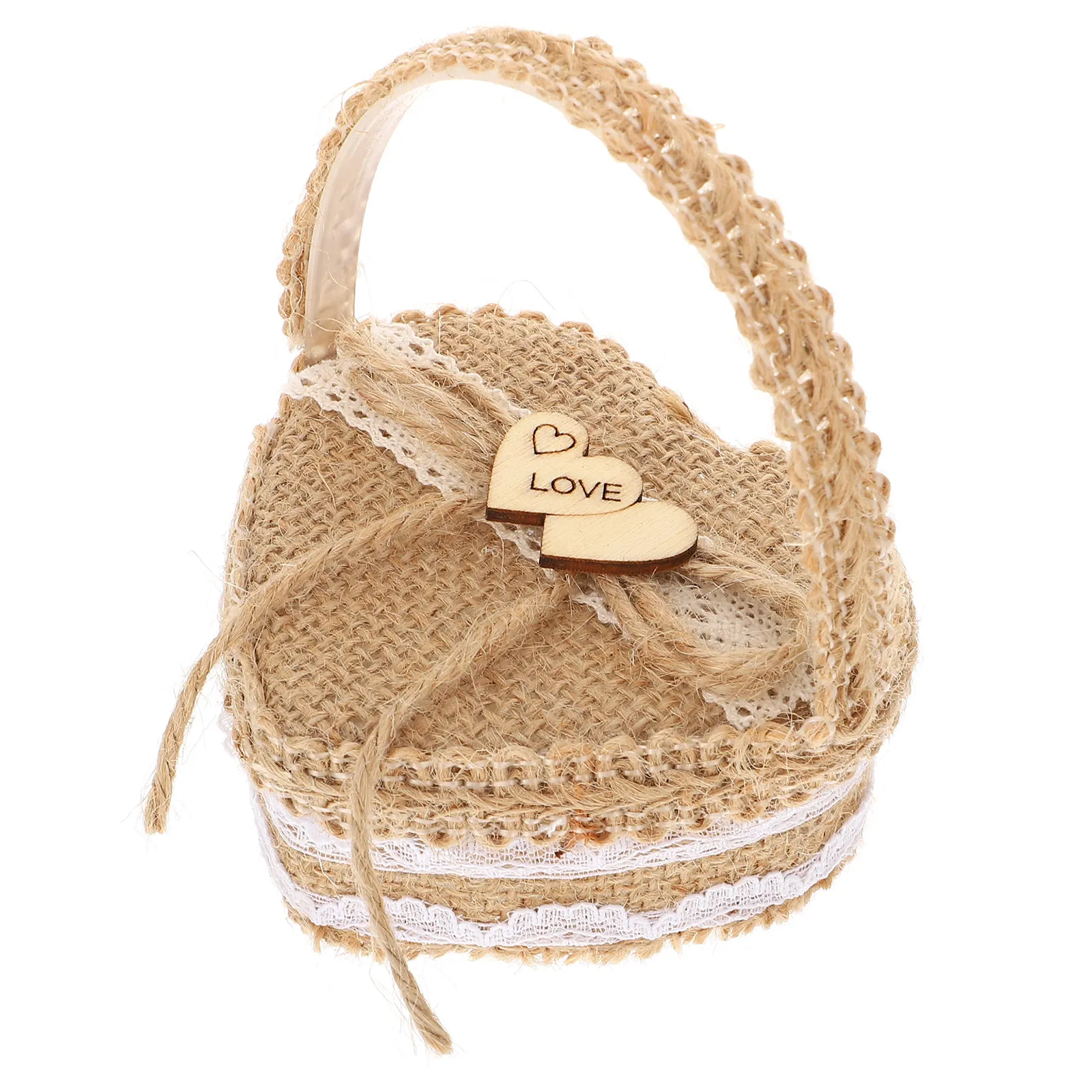 

1 шт. креативная корзинка для колец в форме сердца, романтическая мини-корзинка для хранения ювелирных украшений, коробка для свадебных колец