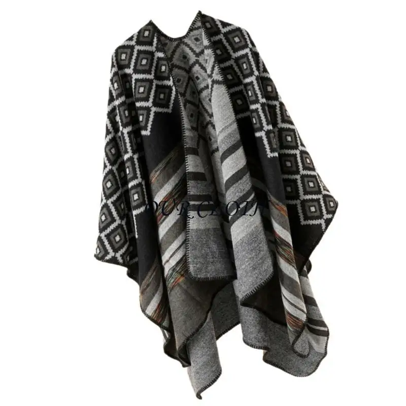 

Богемные накидки, шаль, свитер, пашмина, пончо, геометрический узор, этнический плащ, шаль, модные накидки, Y1AC