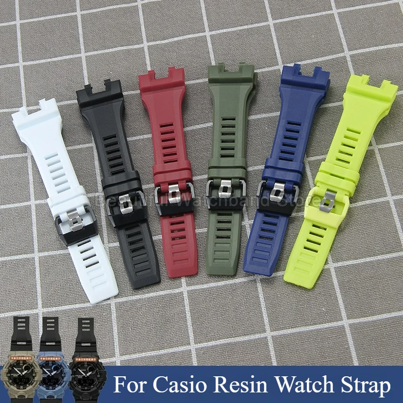 Para Casio GBA-800 GBD-900 accesorios de reloj de resina con textura suave resistente al desgaste correa de reloj antienvejecimiento negro azul rojo verde