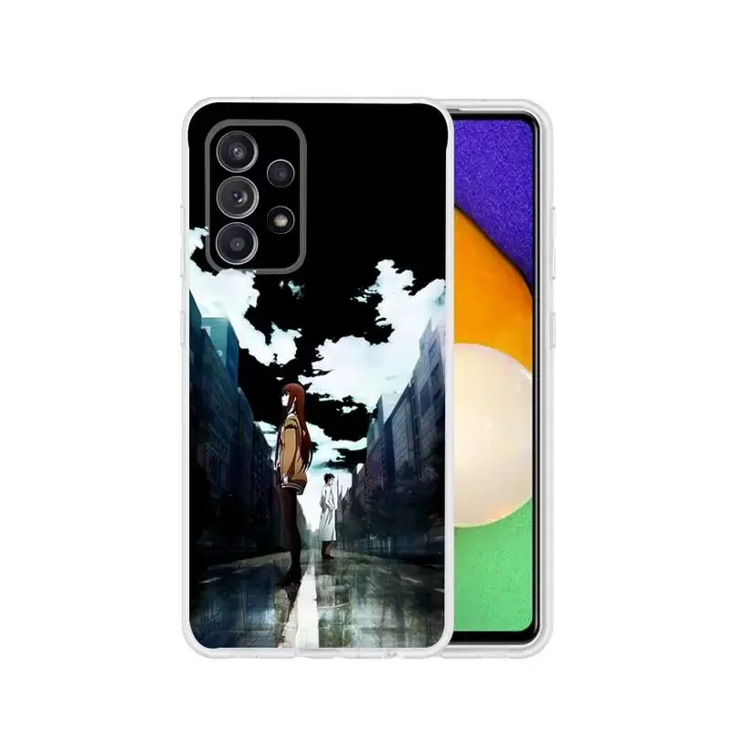 Steins Gate Anime Phone Case For Samsung Galaxy S 23 22 21 20 10 9 8 7 6 Plus Ultra 5G Edge lite Transparent Soft Silicone Cover