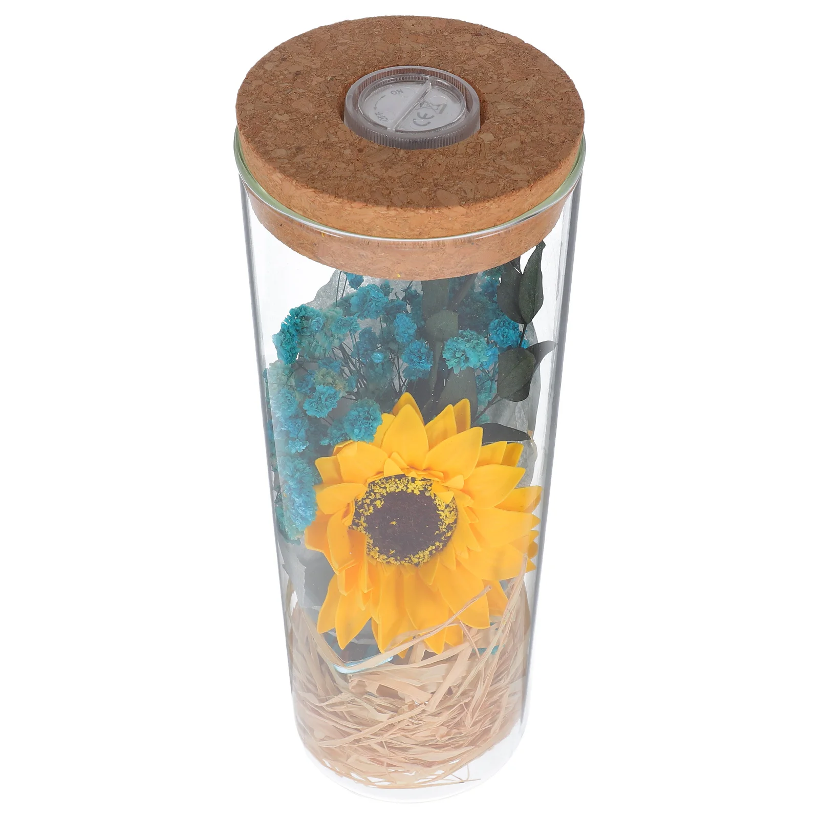 

Preserved Flower Bottle Yellow Sunflower Luminous Soap Flower Romantic Decor Birthday Gift Valentine Christmas Anniversary