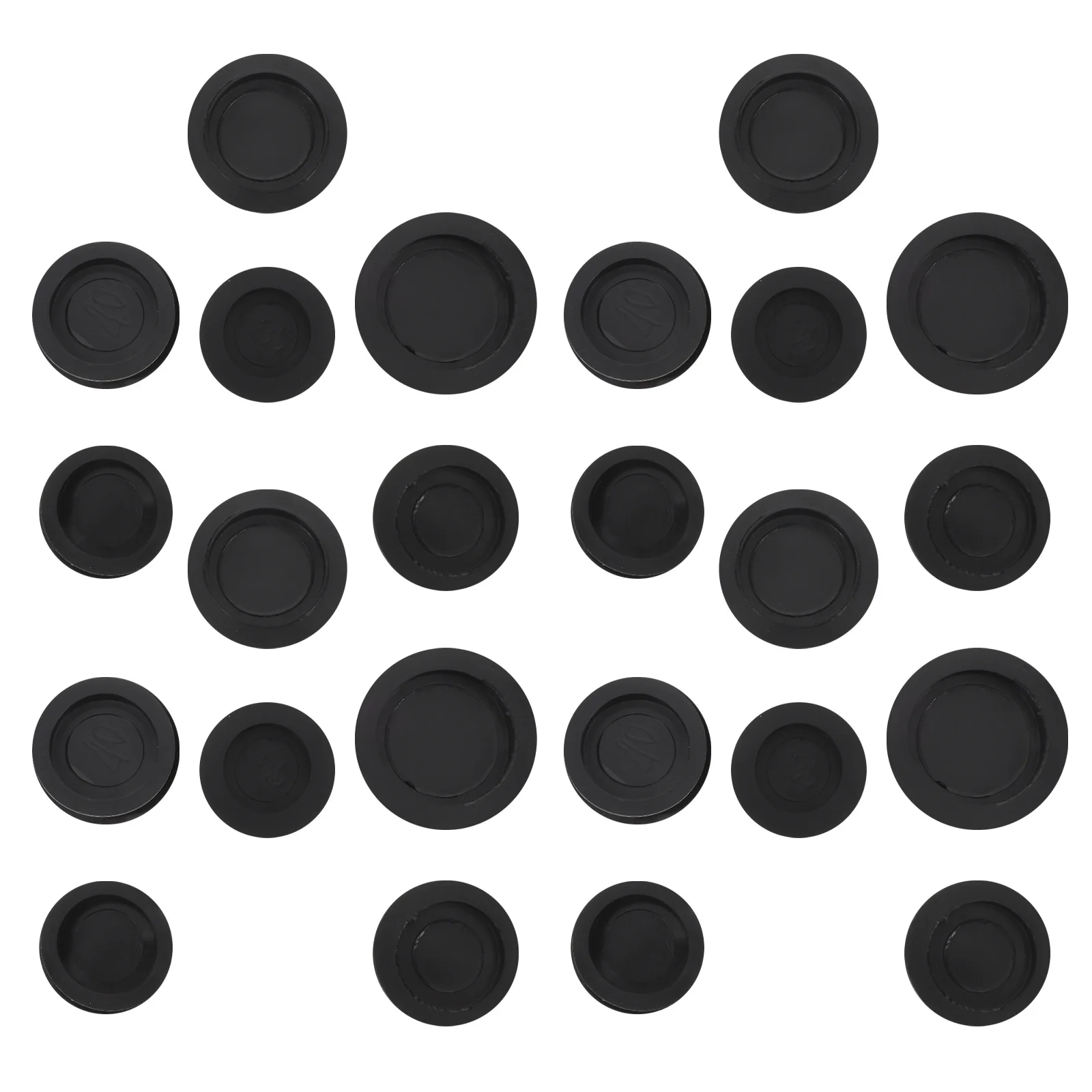 จุกยางนิ่มสำหรับกระปุกออมสิน 24 ชิ้น แบบสองชั้น ทรงกลม ใช้แทนจุกปิดรูกระปุกใส่เหรียญ