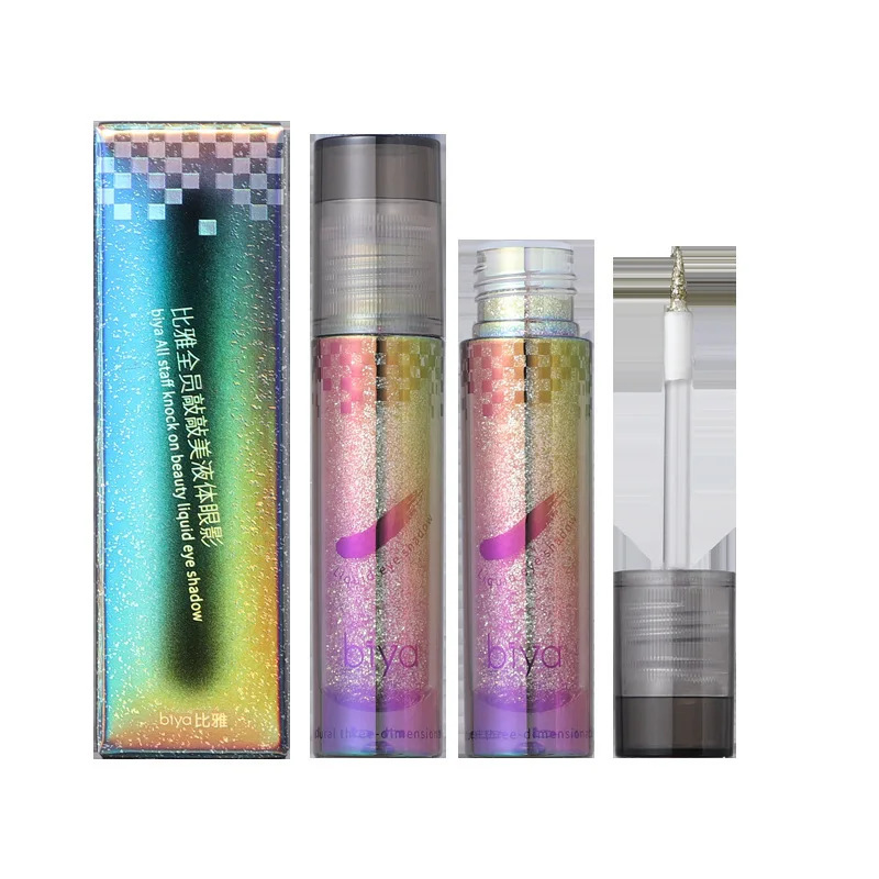 Biya Matte Liquid Eyeshadow Pearlescent Sparkling Star River Natural Goddess Little Smoky Lazy Eye Shadow for Easy Application
