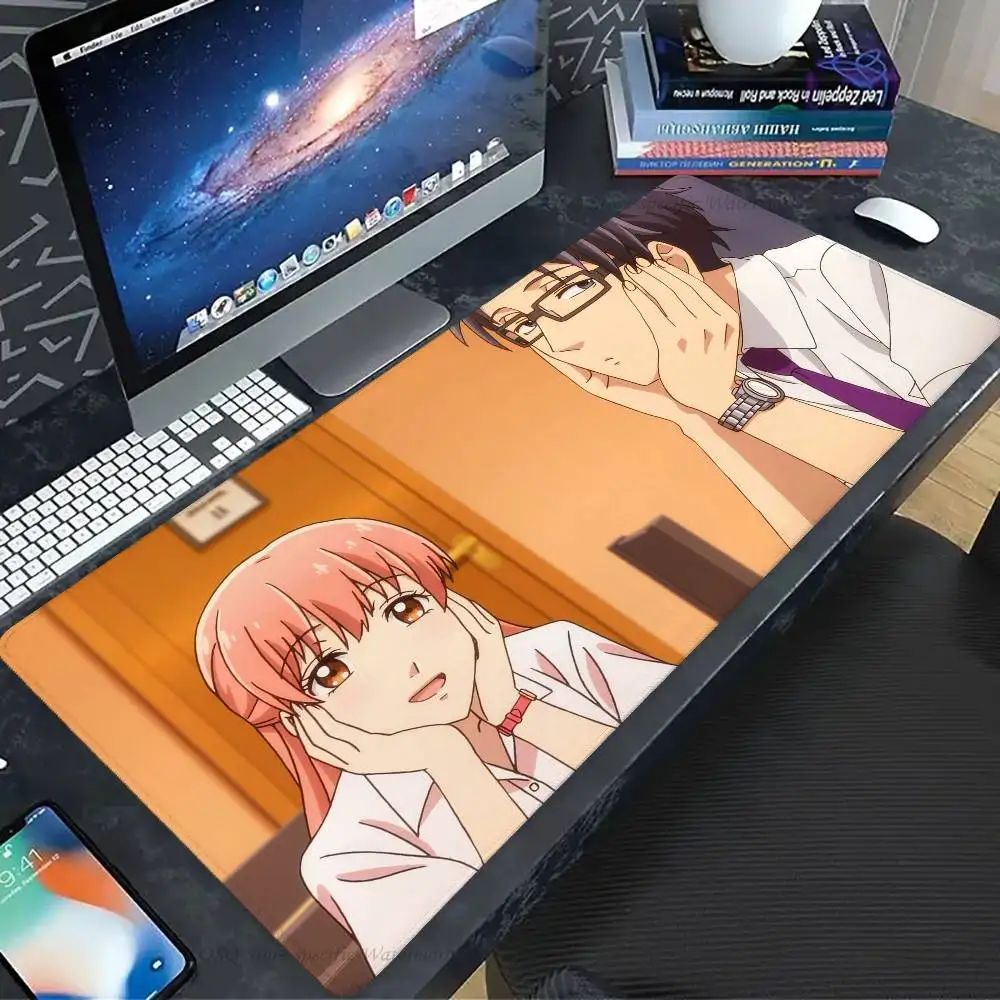 Wotakoi Love Is Hard For Otaku Anime Mousepad Non-slip Suitable For Office Computers Laptops E-sports Game Desk Mats XXL Keyboar