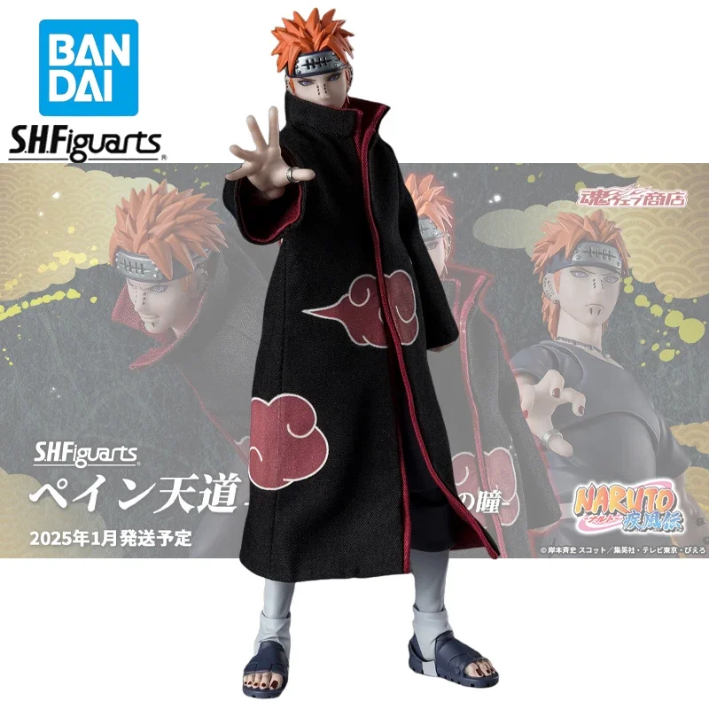 Original Bandai S.H.Figuarts NARUTO Pain The Eye of Reincarnation of the Six Bindings Action Figure Collectible Model Dolls Toy