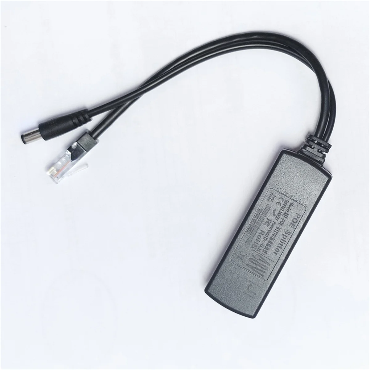 Gigabit Mini PoE Splitter 10/100/1000Mbps, HITAM
