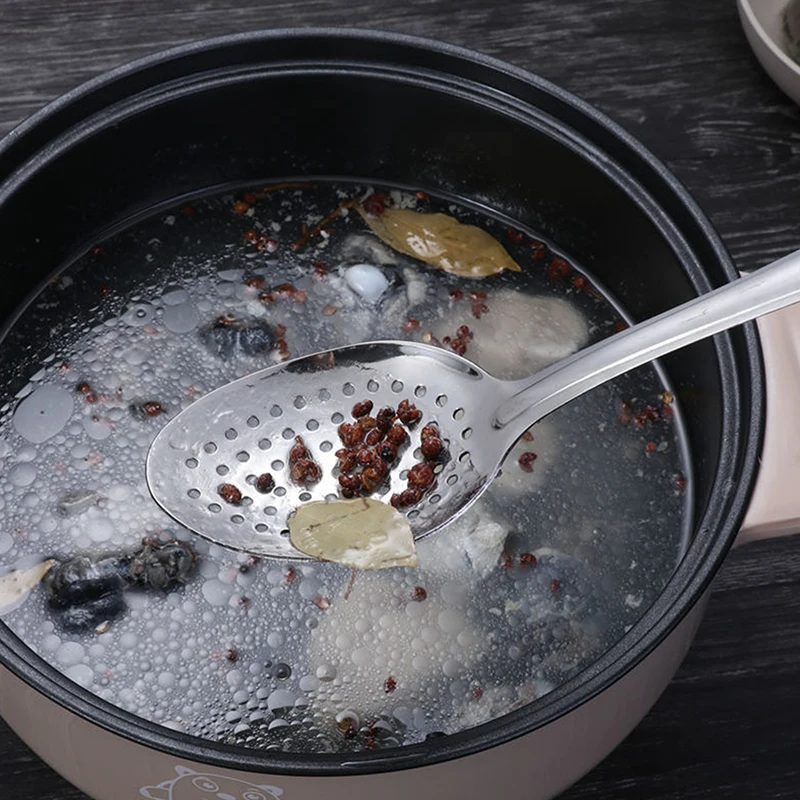 201 colher de sopa de aço inoxidável escorredor concha filtro de alimentos skimmer com alça útil para utensílios de cozinha utensílios de cozinha