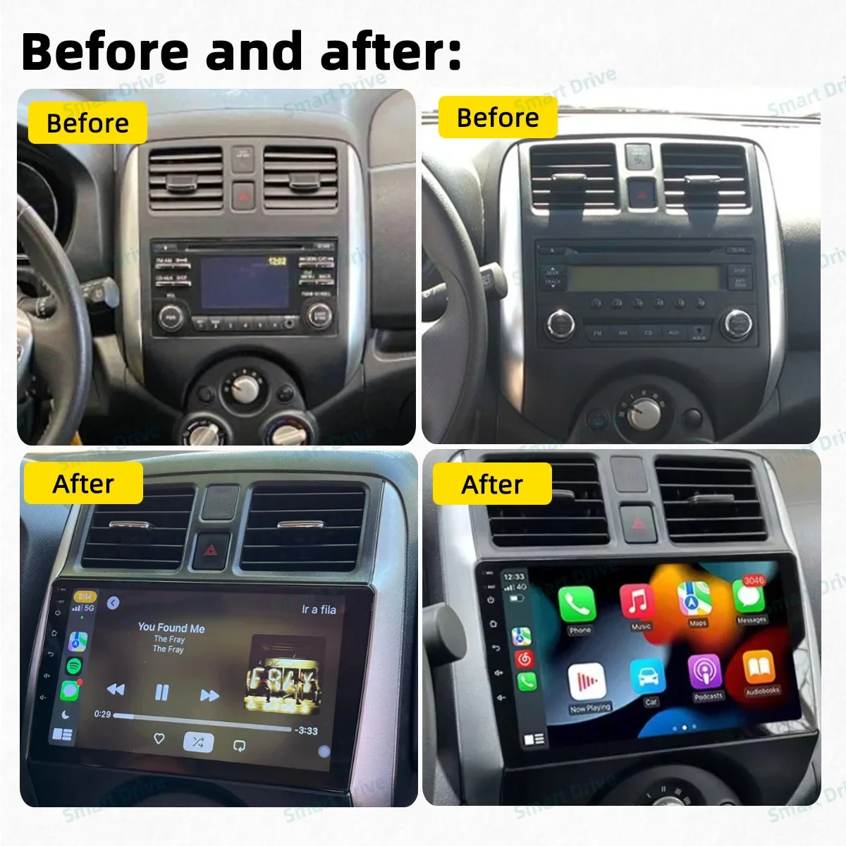 Car Radio for Nissan Versa Note 2013 - 2017 2 Din Android Stereo Multimedia Player GPS Navigation Carplay Autoradio Head Unit 4G