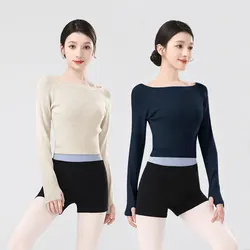 Woman Ballet Tops Ballet Knitted Sweater Ballet Jersey Knitwear Adult Ballet Coat Thermal Sweater Pullover Coat Dance Jacket