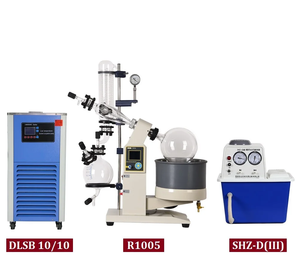 ZOIBKD Laboratory Equipment R-1005 Complete Set Of Rotary Evaporator With Cooling Pump And Vacuum Pump