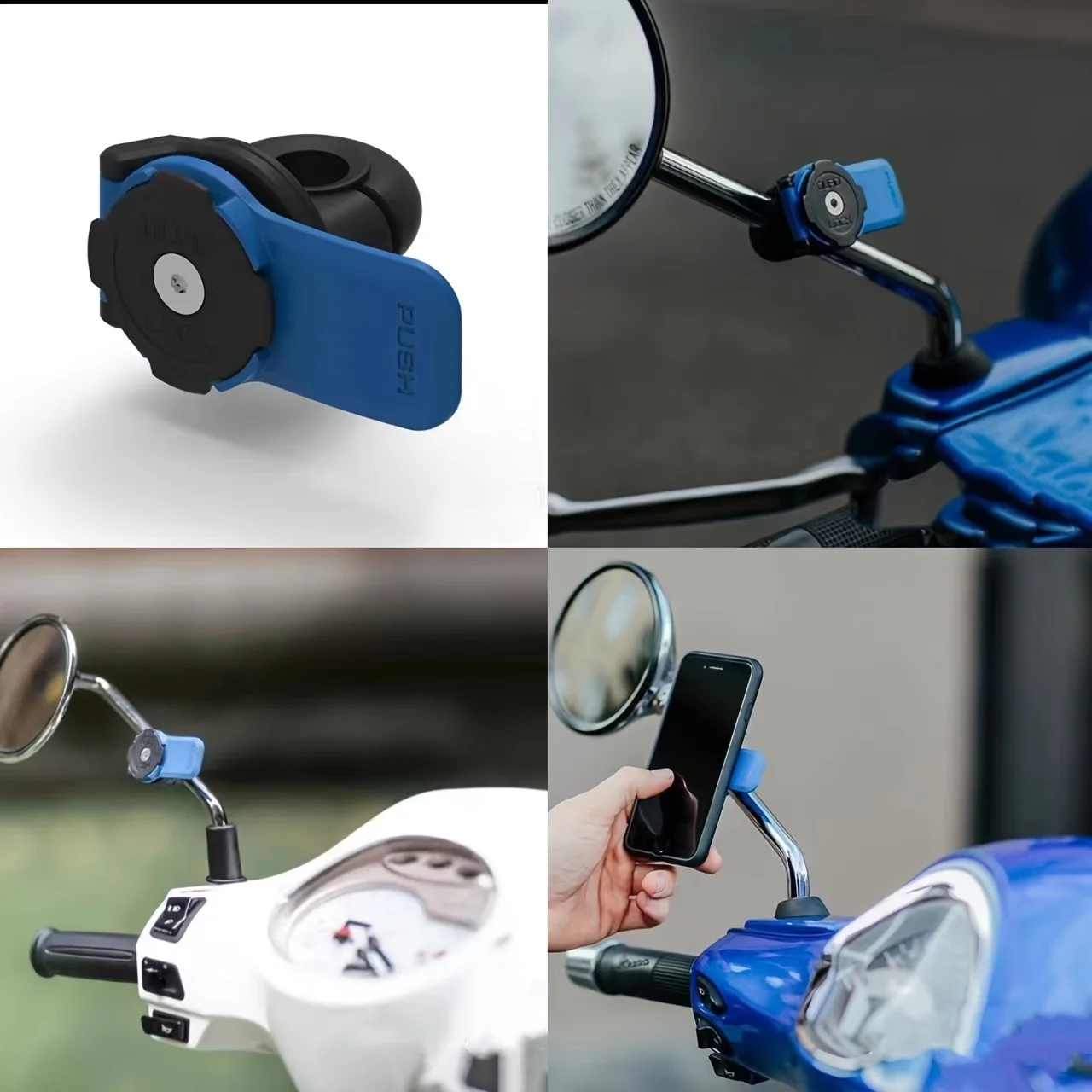 Motorcycle Bike Phone Holder Shock-resistant Bicycle Scooter Bike Handlebar Security Quick Lock Support Telephone Stand